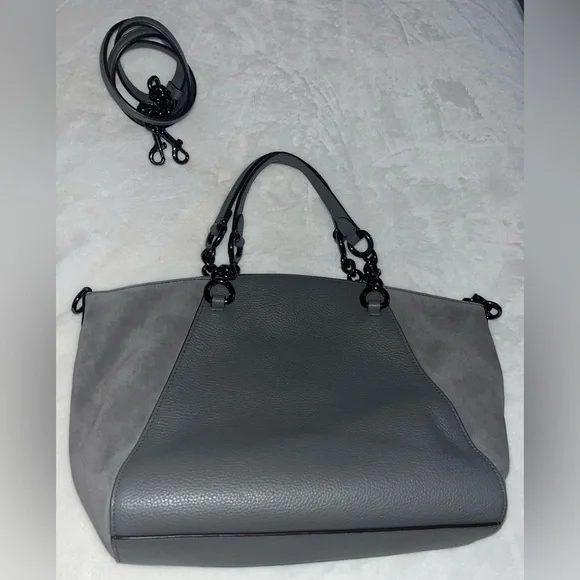 Chain Prairie Satchel Dark Gunmetal/ Heather Gray - Picture 6 of 9